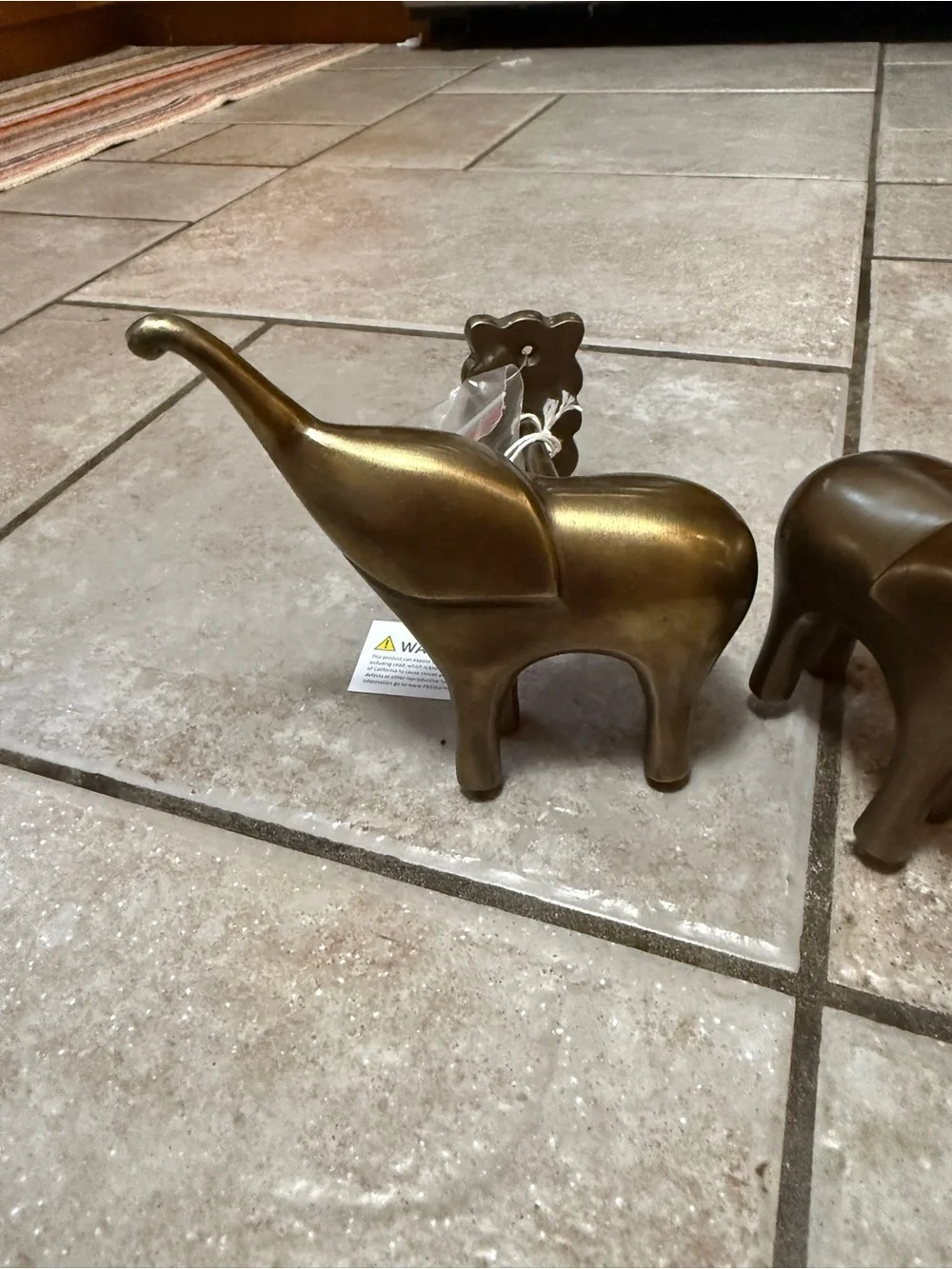 Anthropologie Brass Elephant Curtain Tie Backs - Set of 2